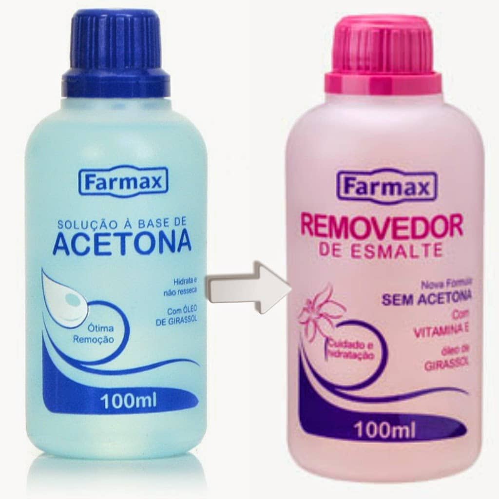 Acetona ou removedor de esmalte